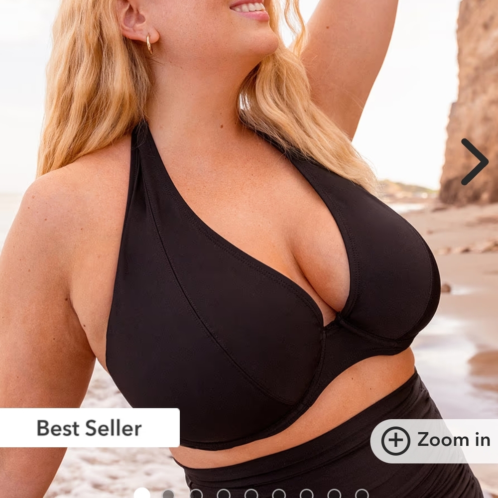 Shapermint Black Bikini Top